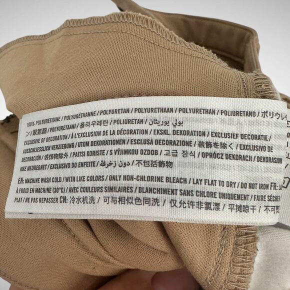 Abercrombie & Fitch Women's 4 90s Straight Ultra High Rise Faux Leather Pant Tan - Picture 8 of 12